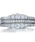 925 Sterling Silver Wedding Band Ring Set 3-Pieces Anniversary Simulated Diamond-Bijoux Pour Elle