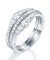 925 Sterling Silver Wedding Band Ring Set 3-Pieces Anniversary Simulated Diamond-Bijoux Pour Elle