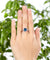 925 Sterling Silver Wedding Engagement Ring 3 Carat Blue Simulated Diamond Jewelry-Bijoux Pour Elle