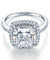 925 Sterling Silver Wedding Engagement Ring 5 Carat Cushion Cut Simulated Diamond Luxury Jewelry-Bijoux Pour Elle