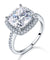 925 Sterling Silver Wedding Engagement Ring 5 Carat Cushion Cut Simulated Diamond Luxury Jewelry-Bijoux Pour Elle