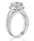 925 Sterling Silver Wedding Halo Ring Set 2 Carat Simulated Diamond-Bijoux Pour Elle