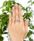 925 Sterling Silver Wedding Halo Ring Set 2 Carat Simulated Diamond-Bijoux Pour Elle