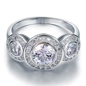 Art Deco 2.5 Carat Simulated Diamond 925 Sterling Silver Wedding Engagement Ring-Bijoux Pour Elle