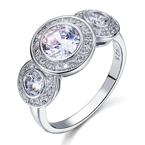 Art Deco 2.5 Carat Simulated Diamond 925 Sterling Silver Wedding Engagement Ring-Bijoux Pour Elle