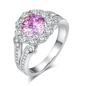 Art Deco Vintage style 925 Sterling Silver Wedding Ring 1.25 Ct Fancy Pink Simulated Diamond Promise Anniversary-Bijoux Pour Elle