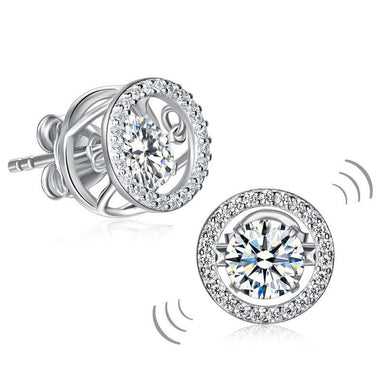 Classic Dancing Stone Stud Earrings-Bijoux Pour Elle