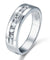 Men's Wedding Band Sterling 925 Silver Simulated Diamond Ring-Bijoux Pour Elle