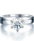 Sterling 925 Silver 1.25 Carat Simulated Diamond 2-Pc Ring Set-Bijoux Pour Elle