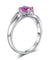Twist Curl 925 Sterling Silver Wedding Engagement Ring 1.25 Ct Fancy Pink Simulated Diamond-Bijoux Pour Elle