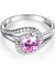 Twist Curl 925 Sterling Silver Wedding Engagement Ring 1.25 Ct Fancy Pink Simulated Diamond-Bijoux Pour Elle