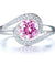 Twist Curl 925 Sterling Silver Wedding Engagement Ring 1.25 Ct Fancy Pink Simulated Diamond-Bijoux Pour Elle