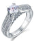 Vintage Style 1 Carat Simulated Diamond 925 Sterling Silver Bridal Wedding Engagement Ring Jewelry-Bijoux Pour Elle