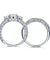 Vintage Style Victorian Art Deco 1.5 Carat Simulated Diamond Sterling 925 Silver 2-Pcs Wedding Engagement Ring Set-Bijoux Pour Elle