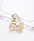 Bear Ride Bicycle Dancing Stone Pendant Necklace Solid 925 Sterling Silver-Bijoux Pour Elle