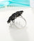 Black Spinel Ring Solid 925 Sterling Silver Female-Bijoux Pour Elle