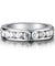 Channel Setting Simulated Diamond 925 Sterling Silver Eternity Band Wedding Anniversary Ring-Bijoux Pour Elle