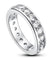 Channel Setting Simulated Diamond 925 Sterling Silver Eternity Band Wedding Anniversary Ring-Bijoux Pour Elle