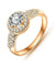 Christmas Gift Gold / Silver Color Clear AAA Zircon Fancy Women Jewelry Rings-Bijoux Pour Elle