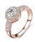 Christmas Gift Gold / Silver Color Clear AAA Zircon Fancy Women Jewelry Rings-Bijoux Pour Elle