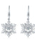 Classic Dancing Stone Dangle Drop Earrings Snowflake Solid 925 Sterling Silver Wedding Gift-Bijoux Pour Elle