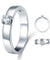 Classic Simulated Diamond Sterling 925 Silver Wedding Ring-Bijoux Pour Elle