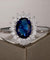 Created Blue Sapphire 6*8mm Princess Diana Rings Genuine 925 Sterling Silver Engagement Rings For Women Wedding Jewelry-Bijoux Pour Elle