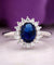 Created Blue Sapphire 6*8mm Princess Diana Rings Genuine 925 Sterling Silver Engagement Rings For Women Wedding Jewelry-Bijoux Pour Elle