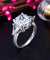 Cushion Cut 4 Carat Solid 925 Sterling Silver Ring Party Luxury Jewelry Simulated Diamond-Bijoux Pour Elle