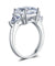 Cushion Cut 4 Carat Solid 925 Sterling Silver Ring Party Luxury Jewelry Simulated Diamond-Bijoux Pour Elle