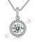 Dancing Stone 1 Carat Pendant Necklace Solid 925 Sterling Silver Good for Wedding Bridesmaid Gift-Bijoux Pour Elle