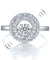 Dancing Stone Double Halo Solid 925 Sterling Silver Ring Fashion Wedding Jewelry Simulated Diamond-Bijoux Pour Elle