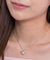 Dancing Stone Geometric Shape Pendant Necklace Solid 925 Sterling Silver Good for Bridal Bridesmaid Gift-Bijoux Pour Elle