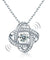 Dancing Stone Geometric Shape Pendant Necklace Solid 925 Sterling Silver Good for Bridal Bridesmaid Gift-Bijoux Pour Elle