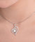 Dancing Stone Heart Necklace 925 Sterling Silver Good for Wedding Bridesmaid Gift-Bijoux Pour Elle