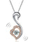 Dancing Stone Necklace 925 Sterling Silver Good for Wedding Bridesmaid Gift-Bijoux Pour Elle