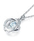 Dancing Stone Pendant Necklace Solid 925 Sterling Silver Good for Wedding Bridesmaid Gift-Bijoux Pour Elle