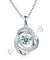 Dancing Stone Pendant Necklace Solid 925 Sterling Silver Good for Wedding Bridesmaid Gift-Bijoux Pour Elle