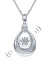 Dancing Stone Water Drop Pendant Necklace Solid 925 Sterling Silver Birthday Gift-Bijoux Pour Elle