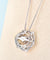Dolphins Dancing Stone Pendant Necklace Solid 925 Sterling Silver-Bijoux Pour Elle
