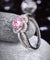 Floral 925 Sterling Silver Wedding Promise Anniversary Ring 1 Ct Fancy Pink Simulated Diamond Jewelry-Bijoux Pour Elle