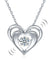 Heart Dancing Stone Pendant Necklace Solid 925 Sterling Silver Good for Wedding Bridesmaid Gift-Bijoux Pour Elle