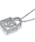 Heart Lock Dancing Stone Pendant Necklace 925 Sterling Silver Good for Wedding Bridesmaid Gift-Bijoux Pour Elle