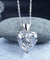 Heart Simulated Diamond Pendant Necklace 925 Sterling Silver Bridesmaid Wedding Jewelry-Bijoux Pour Elle