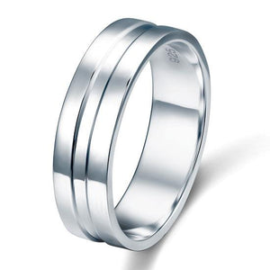 High Polished Plain Men's Sterling 925 Silver Wedding Band Ring-Bijoux Pour Elle