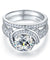 Luxury 925 Sterling Silver Wedding Anniversary Ring Set Vintage Created Diamond-Bijoux Pour Elle