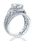 Luxury 925 Sterling Silver Wedding Anniversary Ring Set Vintage Created Diamond-Bijoux Pour Elle