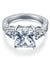 Luxury 925 Sterling Silver Wedding Engagement Ring Vintage 4 Ct Simulated Diamond-Bijoux Pour Elle
