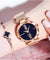 Luxury Rose Gold Women Watches Minimalism Starry Sky With Magnet Buckle-Bijoux Pour Elle