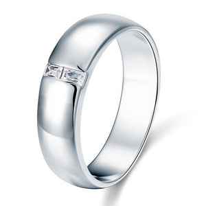 Men's Wedding Band Simulated Diamond Sterling 925 Silver Ring-Bijoux Pour Elle